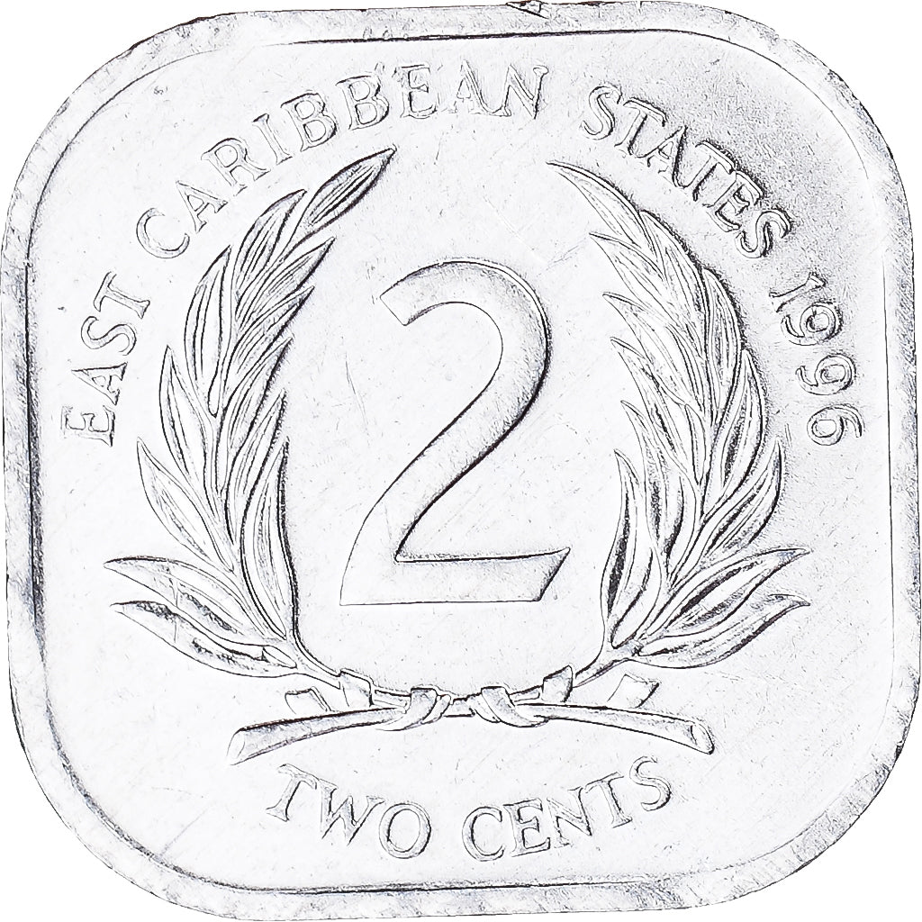 Coin, East Caribbean States, 2 Cents, 1996