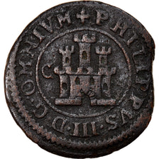 Moneda, España, Philip III, 2 Maravedis, 1600, Cuenca, BC+, Vellón, KM:3.3