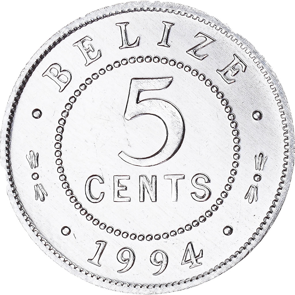 Coin, Belize, 5 Cents, 1994