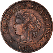 Coin, France, Cérès, Centime, 1875, Bordeaux, EF(40-45), Bronze, KM:826.2