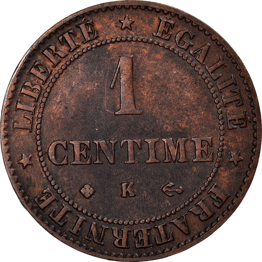 Coin, France, Cérès, Centime, 1875, Bordeaux, EF(40-45), Bronze, KM:826.2