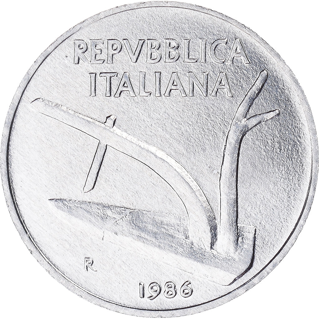 Munten, Italië, 10 Lire, 1986