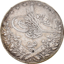 Monnaie, Égypte, Muhammad V, 20 Qirsh, 1911/AH1327, Misr, TB+, Argent, KM:310