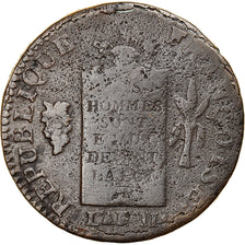 Moneta, Francia, Louis XVI, 2 sols à la Balance, 1793 - AN II, Arras, B+