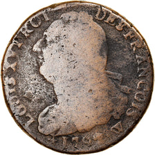 Moeda, França, Louis XVI, 2 sols françois, 2 Sols, 1792, Lille, VG(8-10)