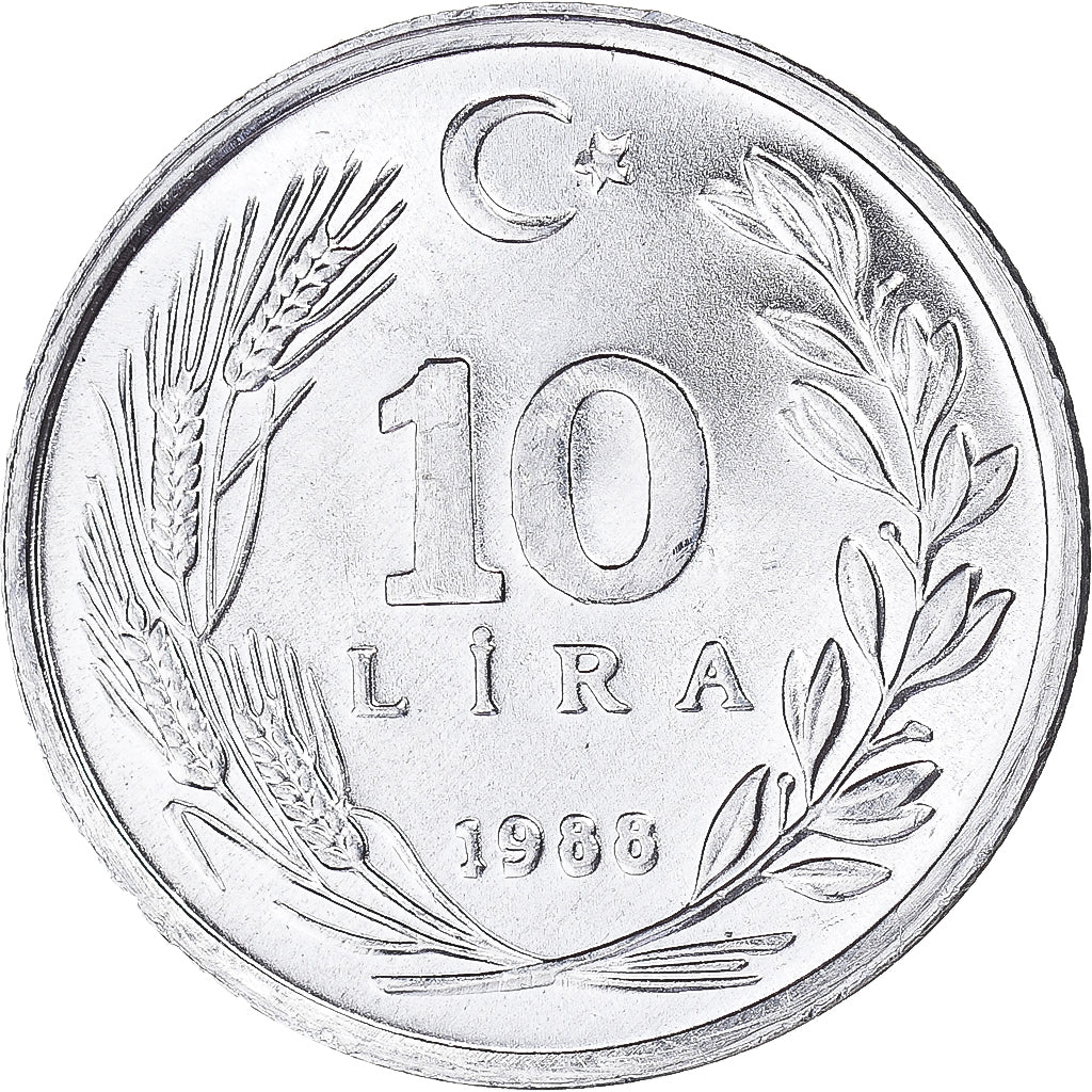 Moneta, Turcja, 10 Lira, 1988