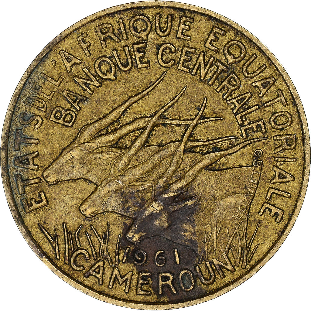 Moeda, África Equatorial, 10 Francs, 1961