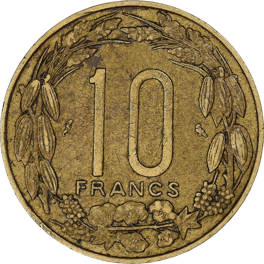Moeda, África Equatorial, 10 Francs, 1961