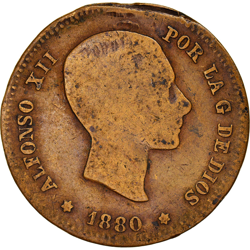 Spain, Advertising Token, Alfonso XII, Importador de frutos, 1880, Santander