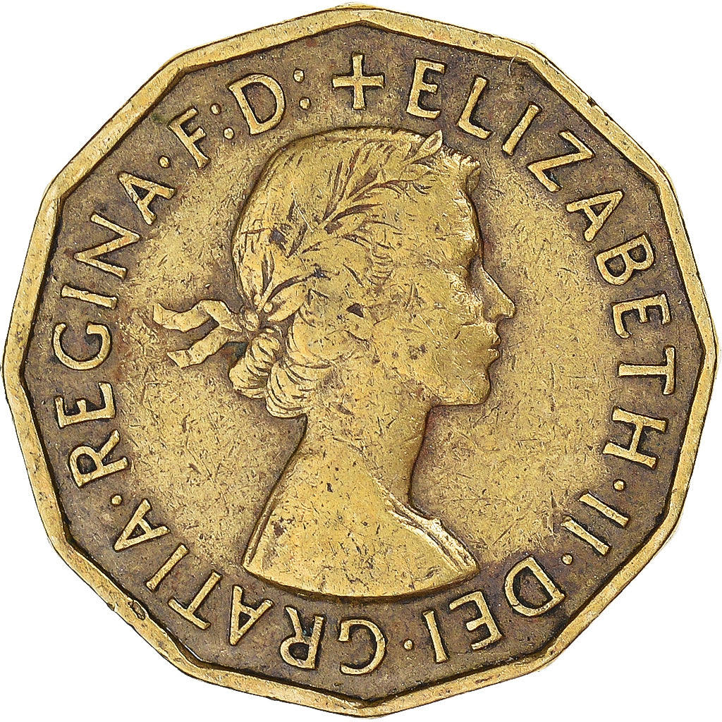 Monnaie, Grande-Bretagne, 3 Pence, 1955