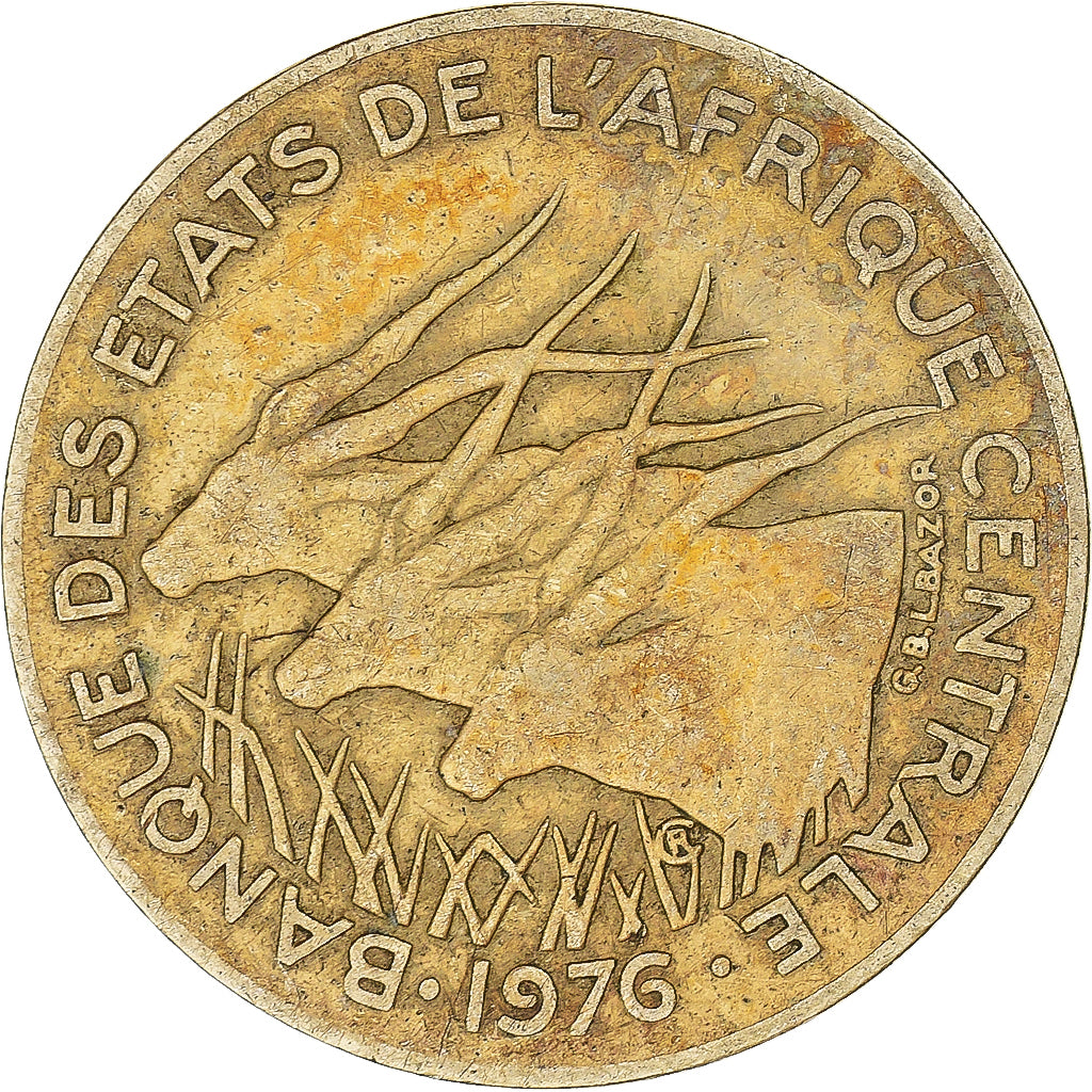 Coin, Central African States, 10 Francs, 1976