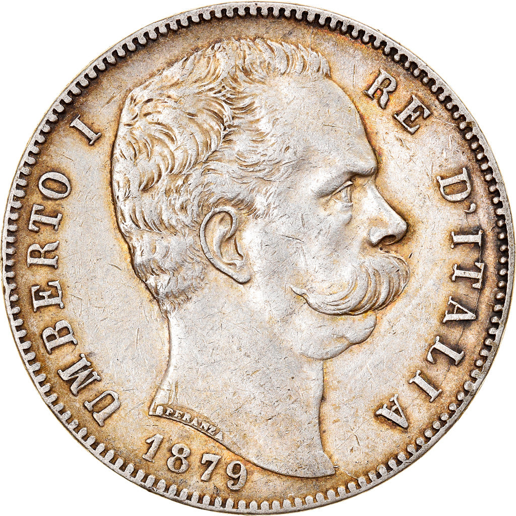 Coin, Italy, Umberto I, 5 Lire, 1879, Rome, EF(40-45), Silver, KM:20