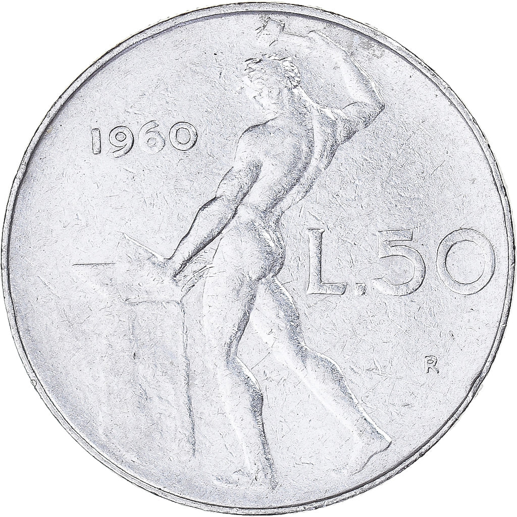 Moneda, Italia, 50 Lire, 1960
