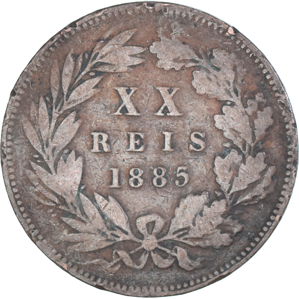 Münze, Portugal, 20 Reis, 1885