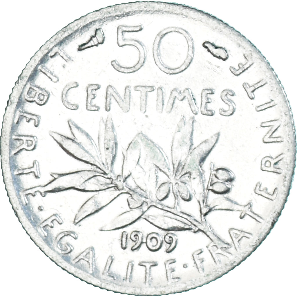 Münze, Frankreich, 50 Centimes, 1909