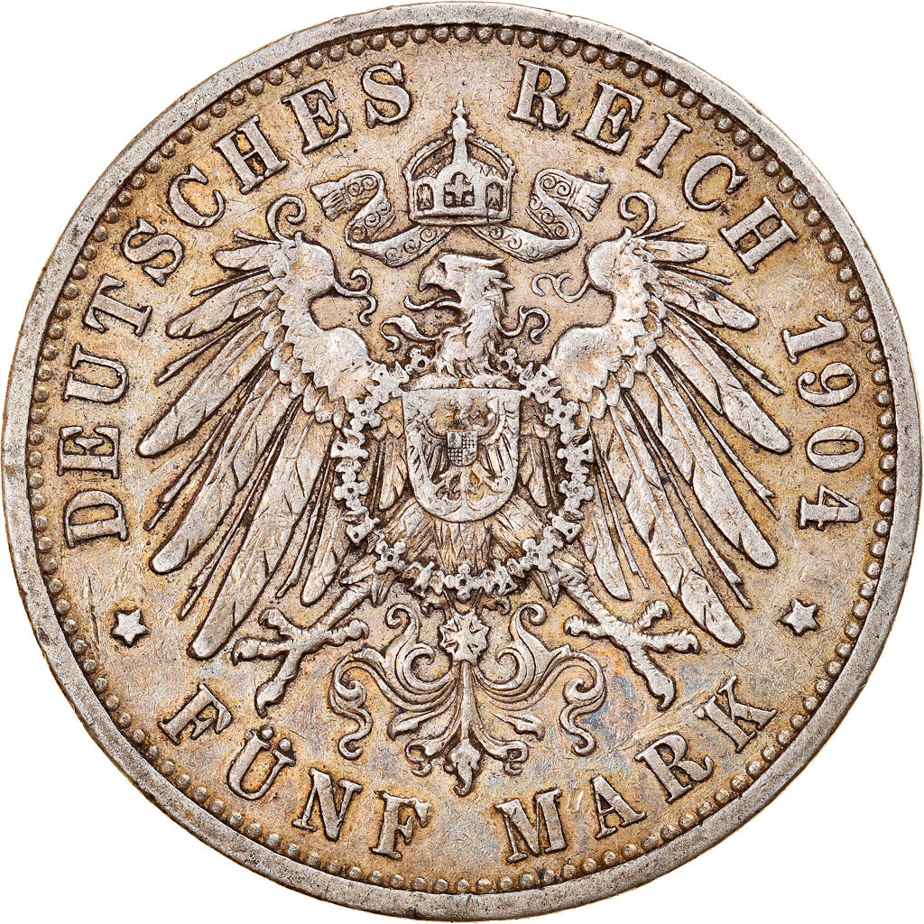 Coin, German States, BADEN, Friedrich I, 5 Mark, 1903, Karlsruhe, EF(40-45)