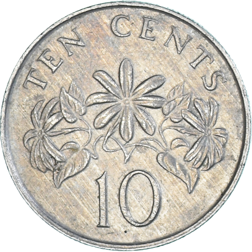 Coin, Singapore, 10 Cents, 1989