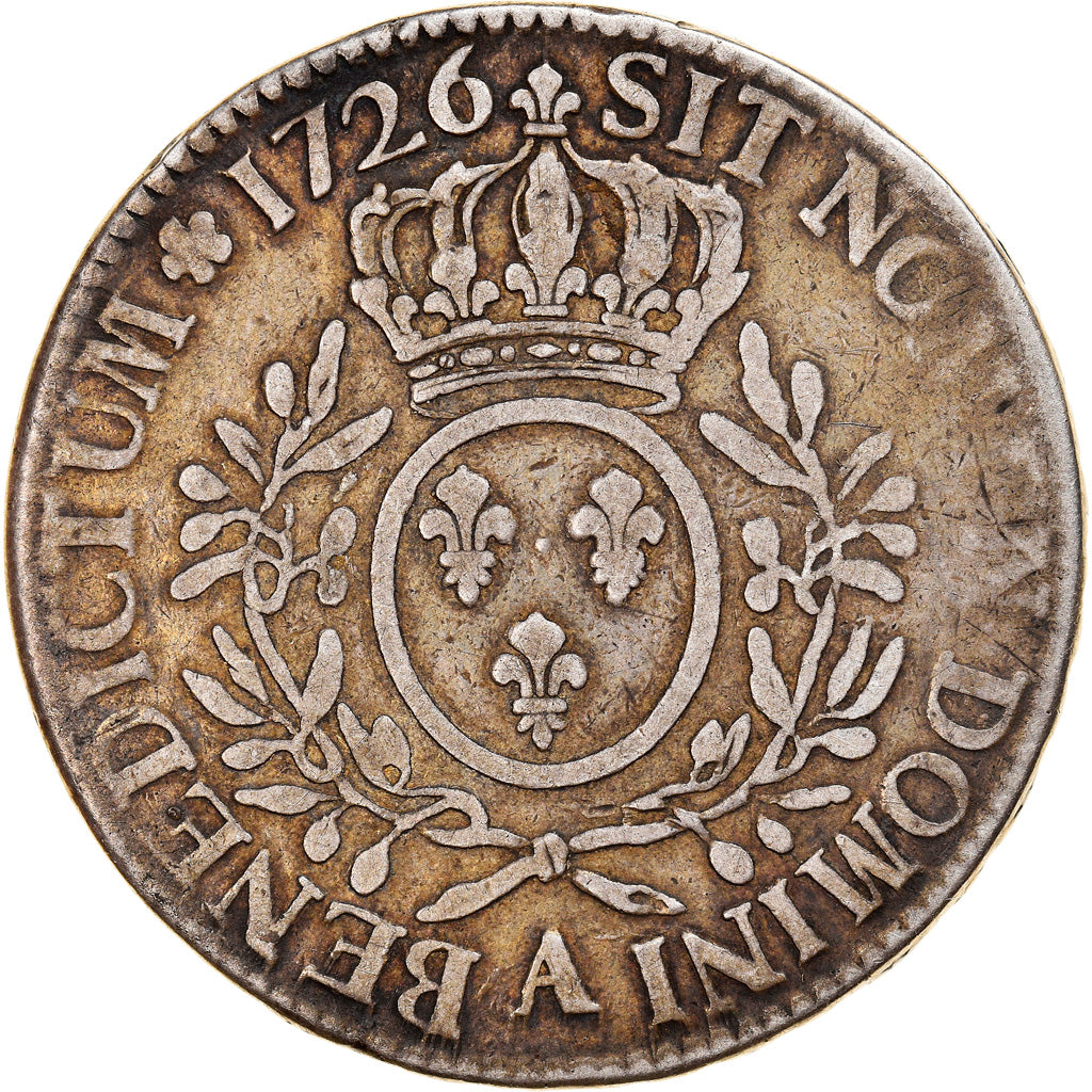 Moneta, Francia, Louis XV, Écu aux branches d'olivier, Ecu, 1726, Paris, MB+