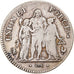 Moeda, França, Union et Force, 5 Francs, AN 7, Paris, VF(20-25), Prata