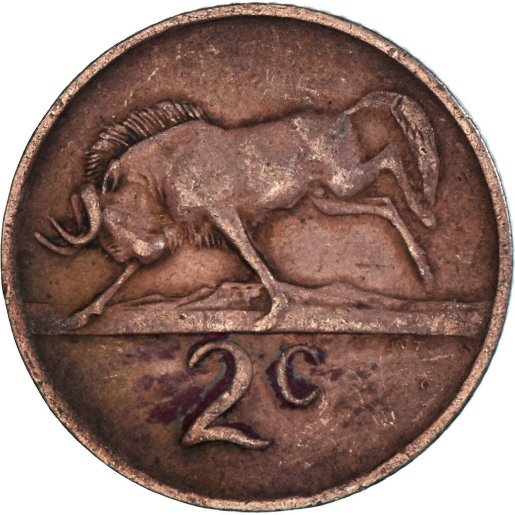 Moneta, Południowa Afryka, 2 Cents, 1970
