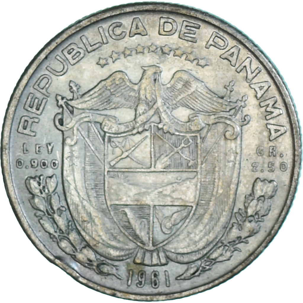 Monnaie, Panama, 1/10 Balboa, 1961
