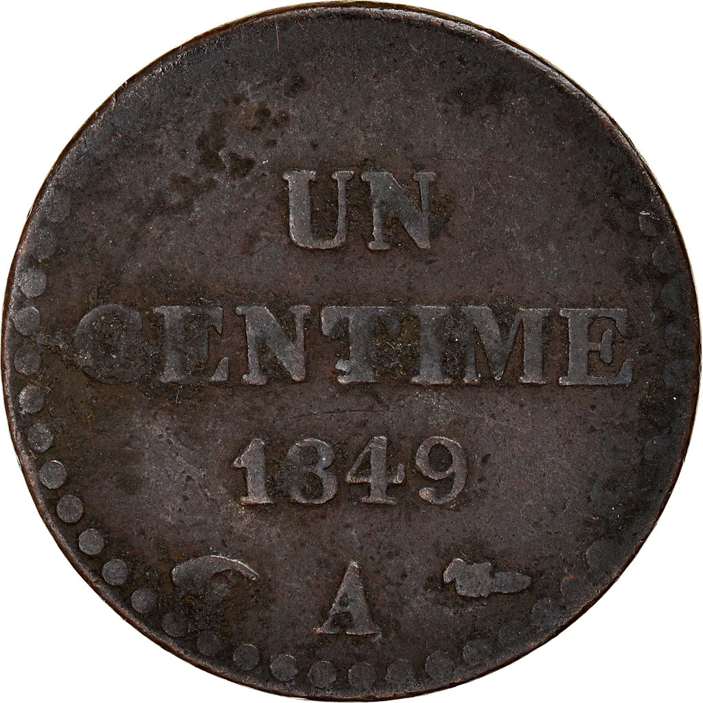 Coin, France, Dupré, Centime, 1849, Paris, VF(20-25), Bronze, KM:754