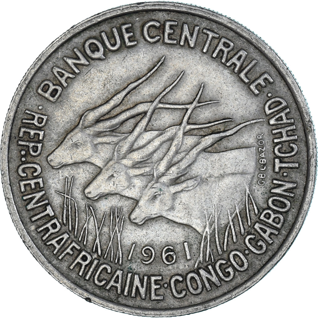Moneda, Chad, 50 Francs, 1961