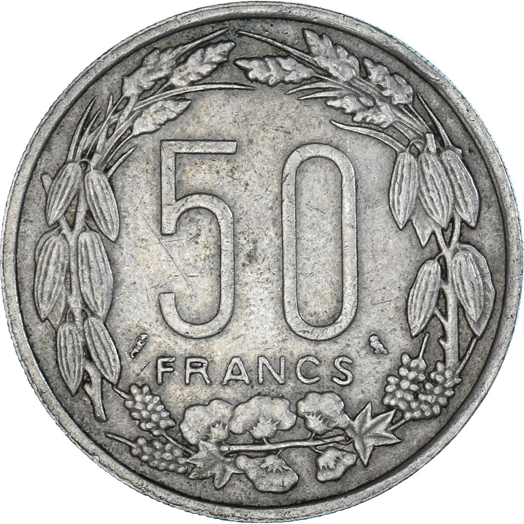 Moneda, Chad, 50 Francs, 1961