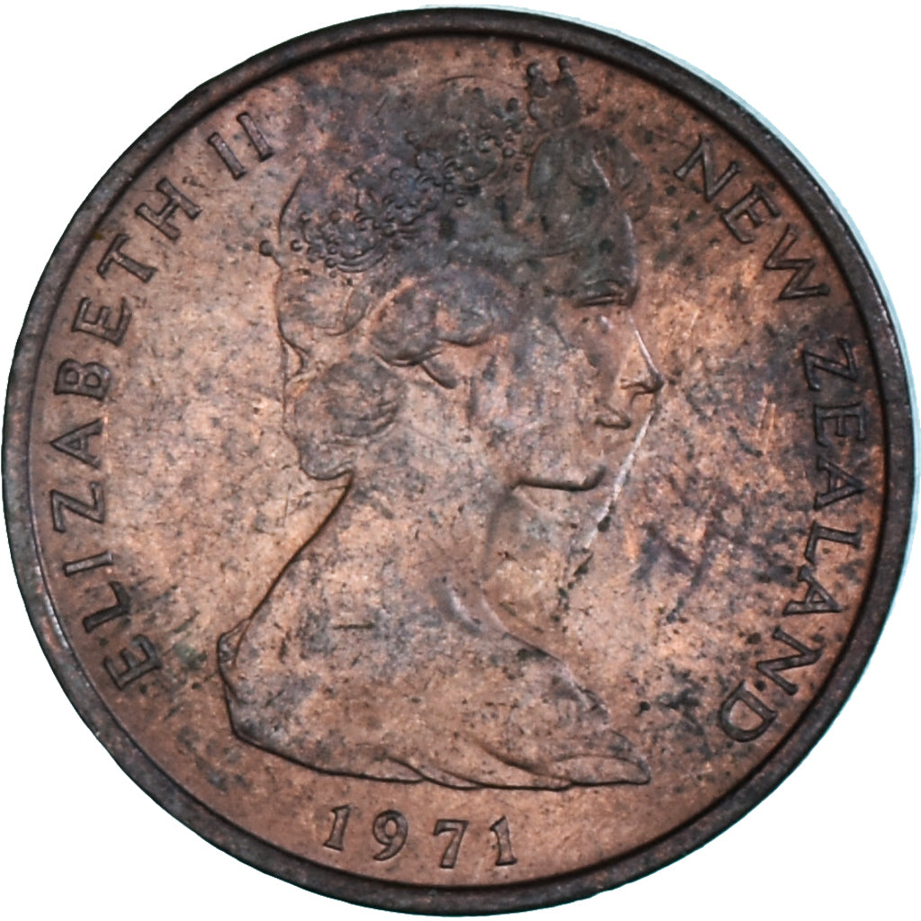 Coin, New Zealand, Cent, 1971