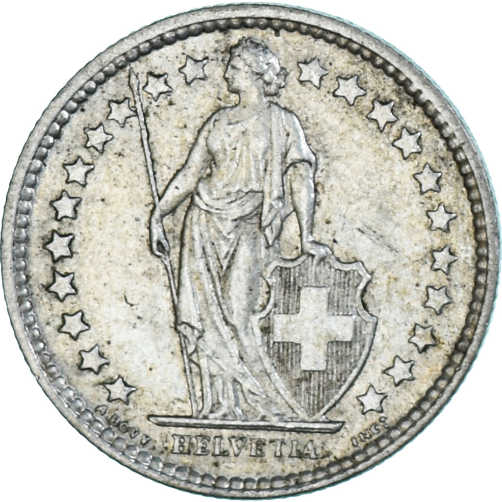 Moneta, Szwajcaria, 1/2 Franc, 1957