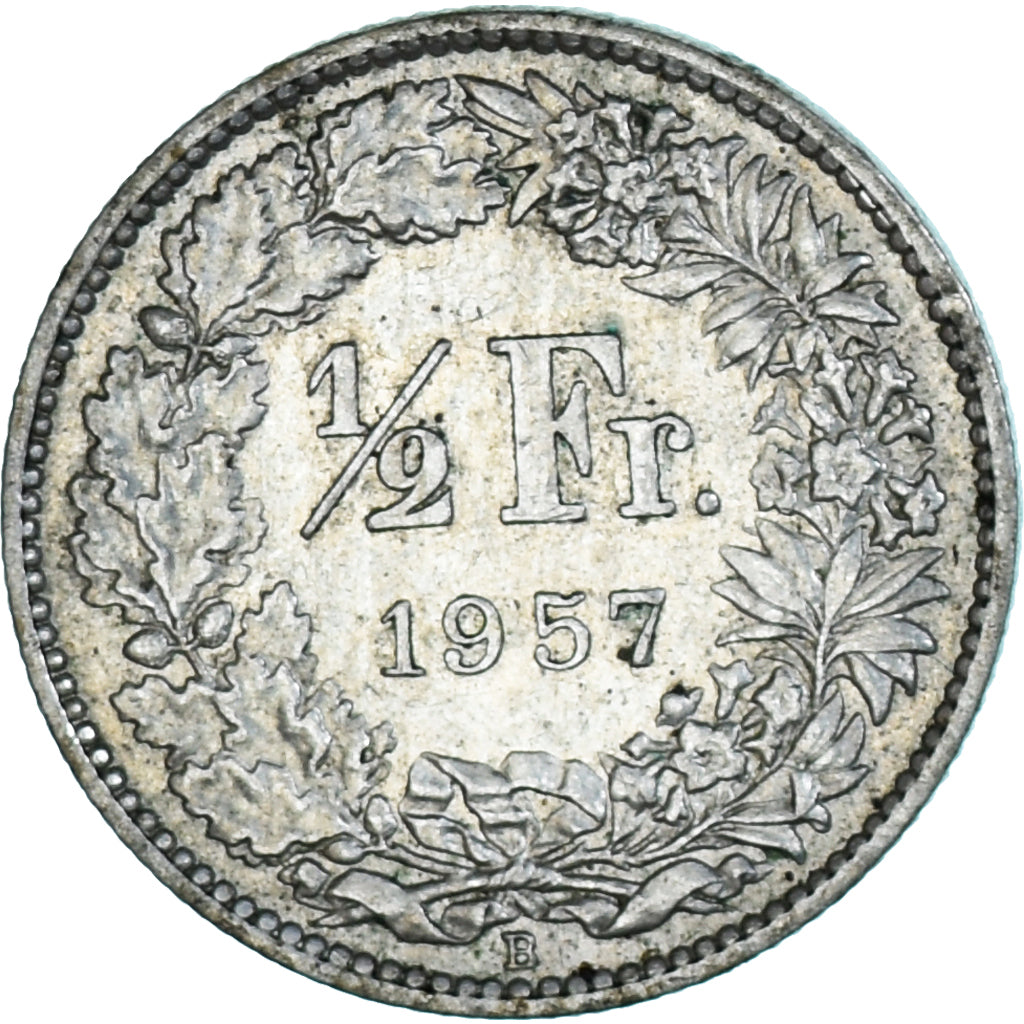 Moneta, Szwajcaria, 1/2 Franc, 1957