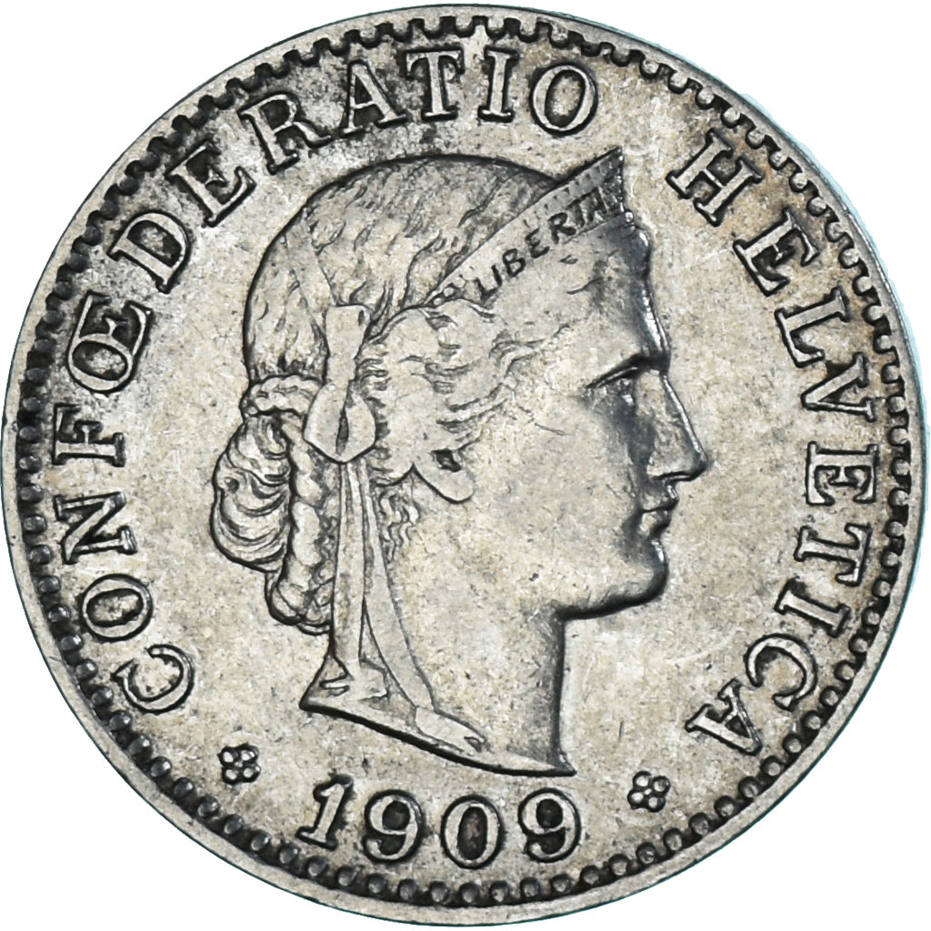 Munten, Zwitserland, 20 Rappen, 1909