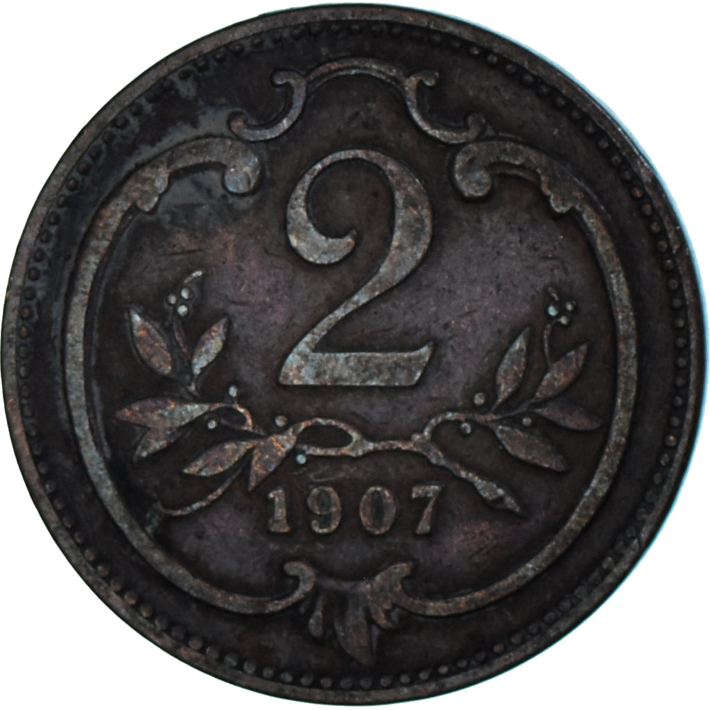 Munten, Oostenrijk, 2 Heller, 1907