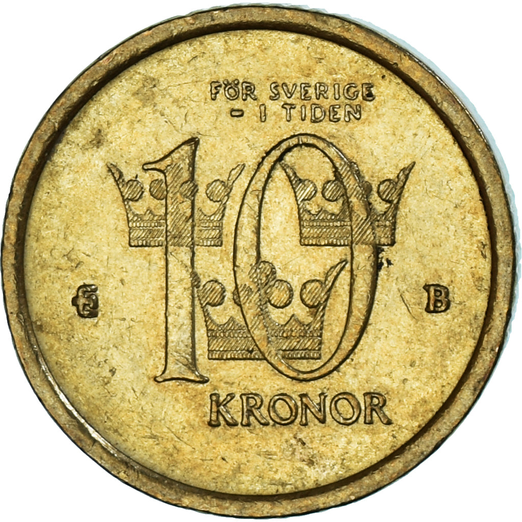 Monnaie, Suède, 10 Kronor, 2002