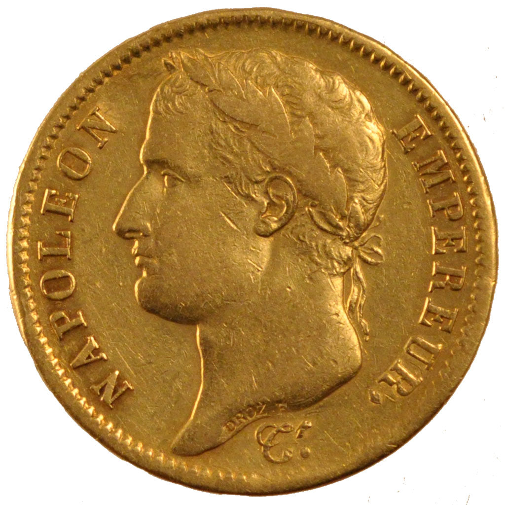 FRANCE, Napoléon I, 40 Francs, 1810, Lille, KM #696.6, EF(40-45), Gold, Gadoury