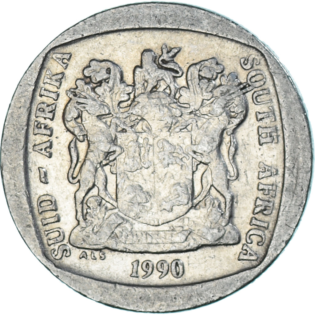 Coin, South Africa, 2 Cents, 1990