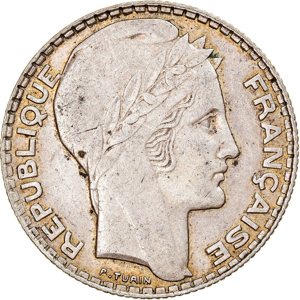 Coin, France, Turin, 10 Francs, 1939, Paris, EF(40-45), Silver, KM:878