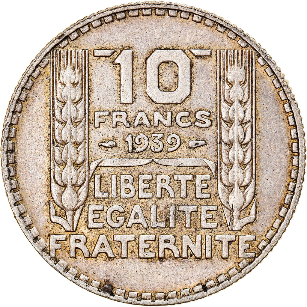 Coin, France, Turin, 10 Francs, 1939, Paris, EF(40-45), Silver, KM:878
