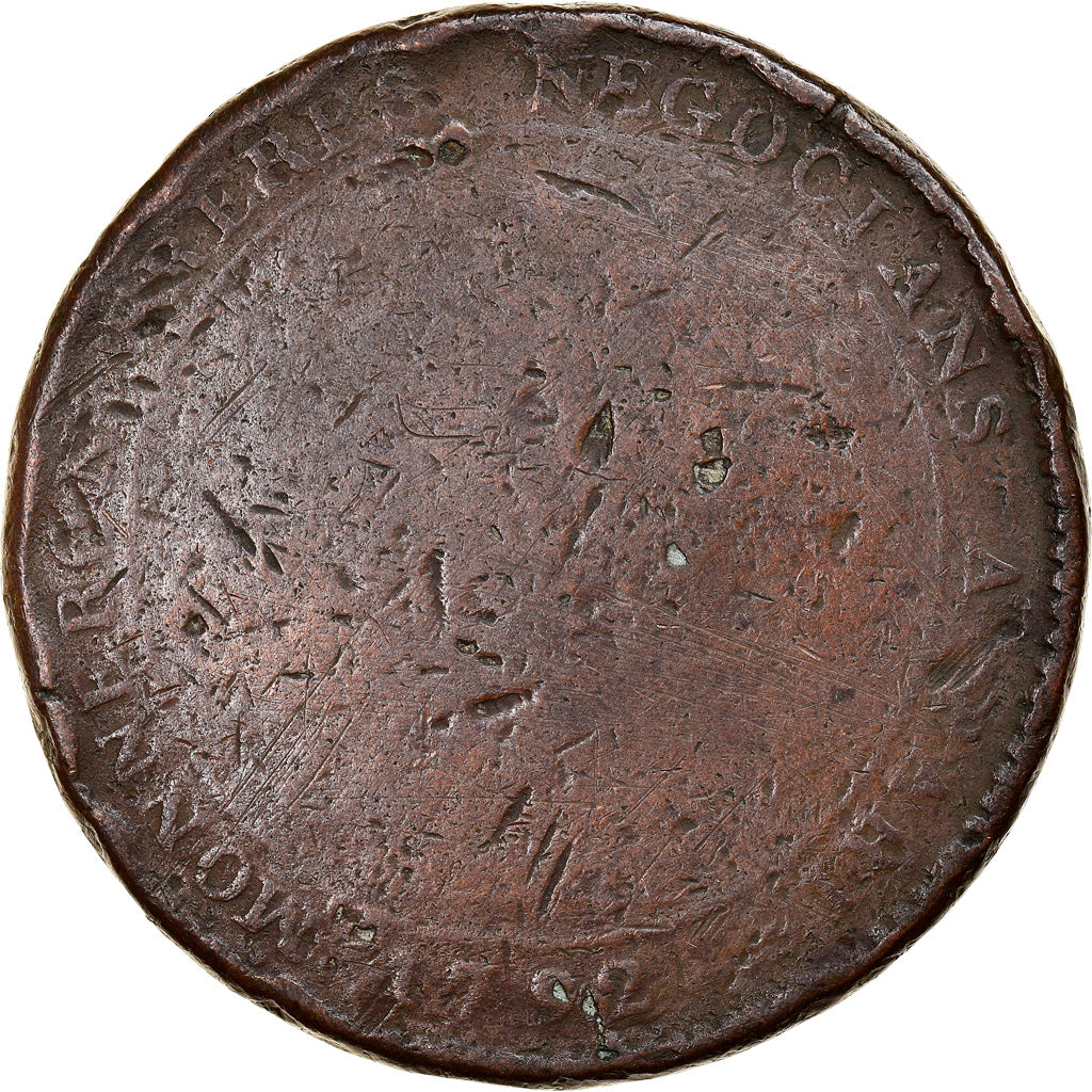 Coin, France, Monneron, 5 Sols, 1792, Paris, AG(3), Bronze
