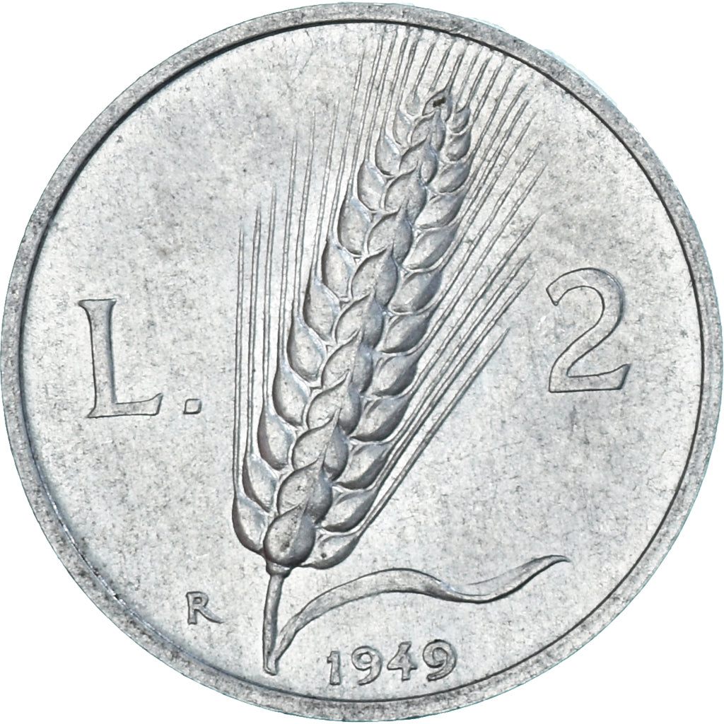 Münze, Italien, 2 Lire, 1949