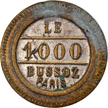 France, 20 Centimes, Jeton à consommer, Bussoz Paris, TB, Laiton nickelé