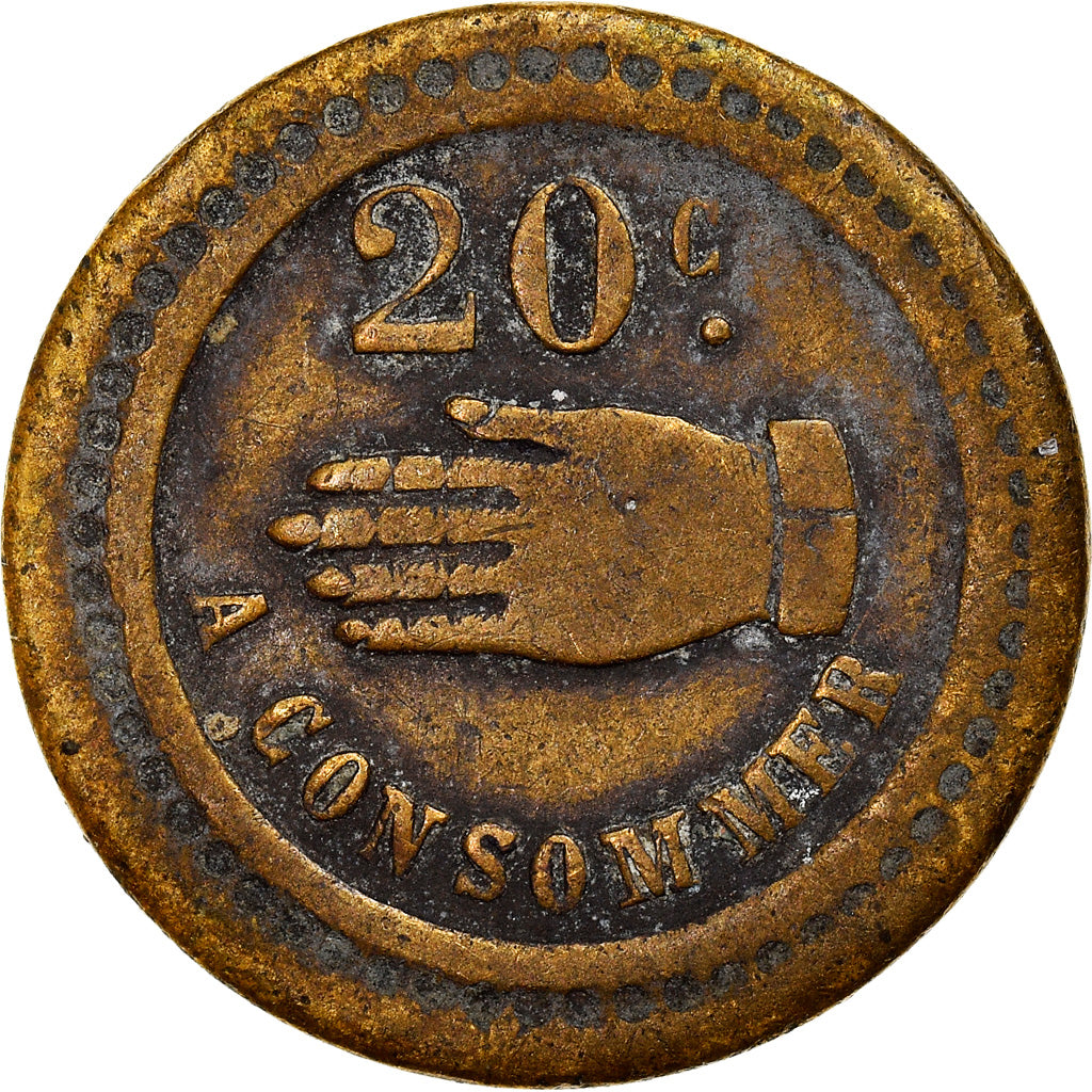 France, 20 Centimes, Token 