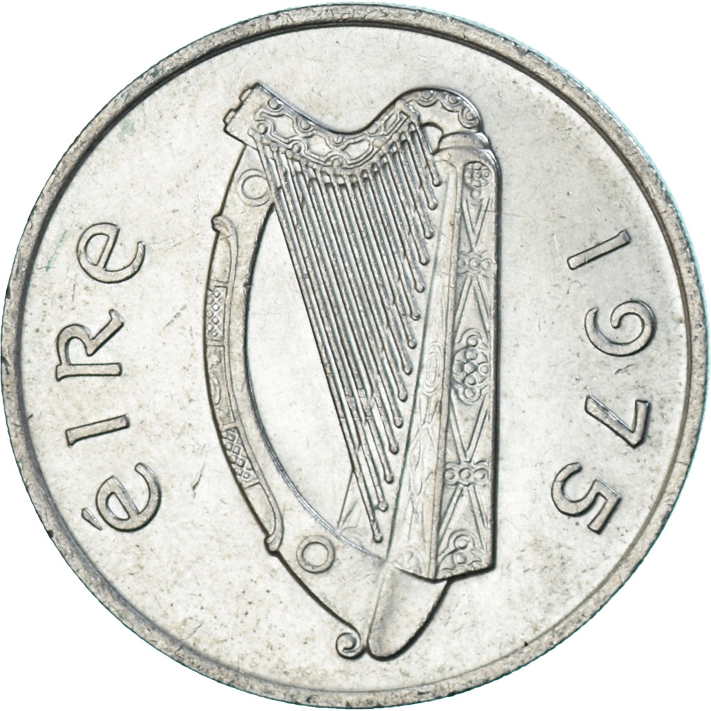 Münze, Ireland, 10 Pence, 1975