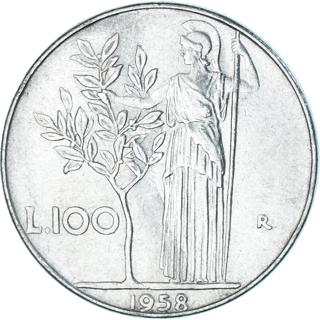 Coin, Italy, 100 Lire, 1958