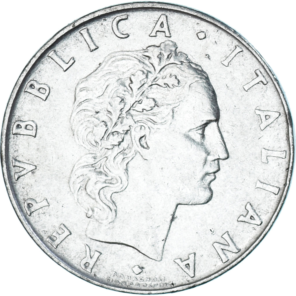Münze, Italien, 50 Lire, 1962