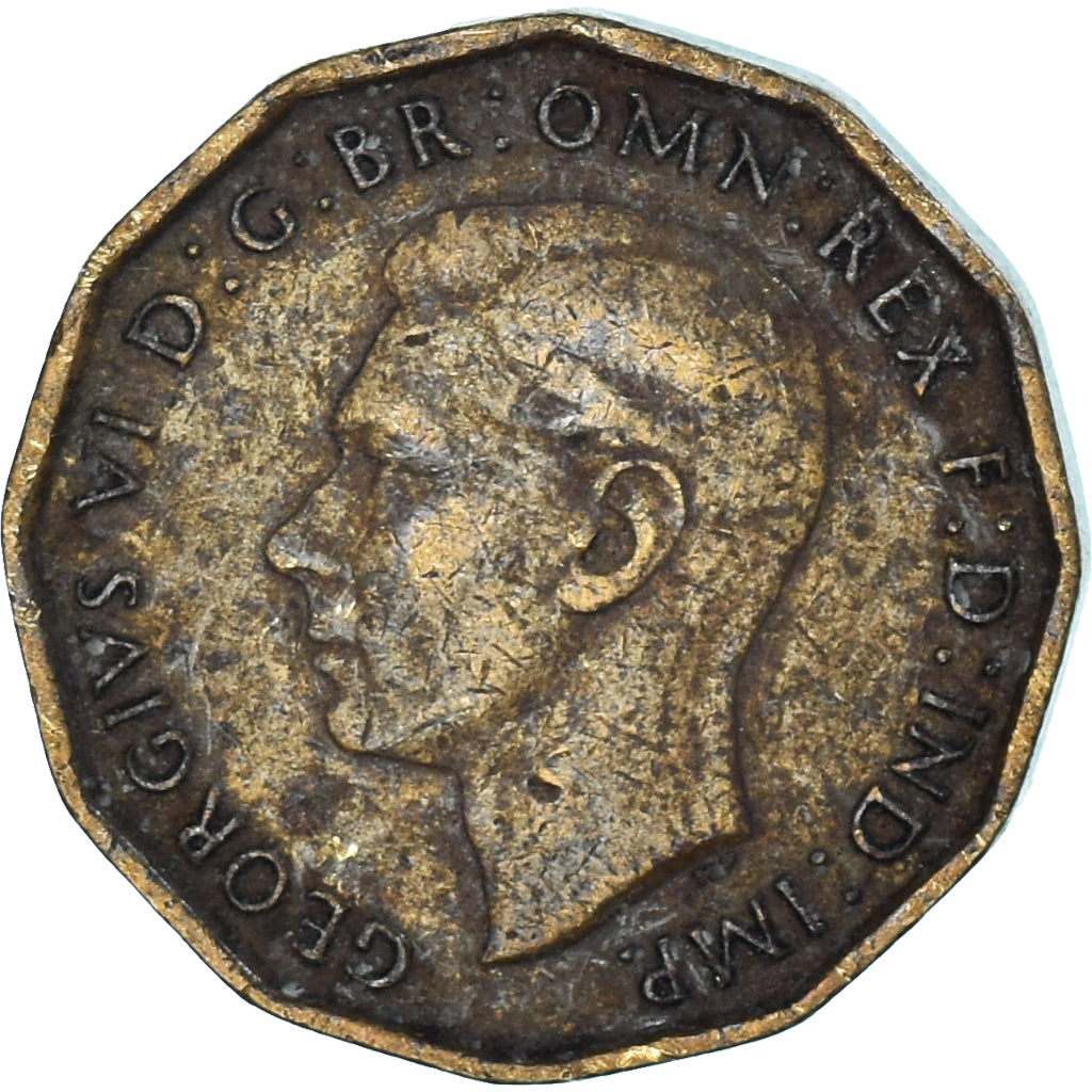 Münze, Großbritannien, 3 Pence, 1944