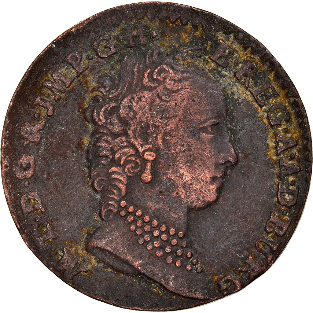 Coin, AUSTRIAN NETHERLANDS, Maria Theresa, Liard, 1750, Bruges, VF(20-25)