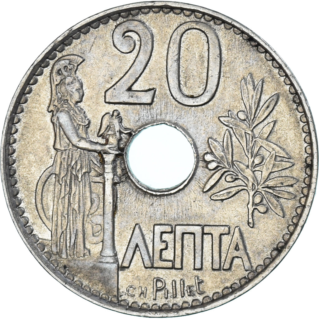 Münze, Griechenland, 20 Lepta, 1912