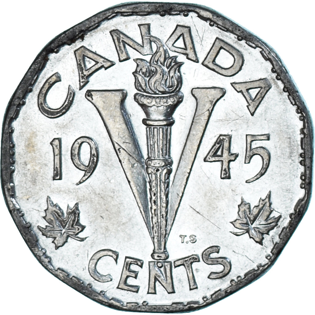 Moneta, Canada, 5 Cents, 1945