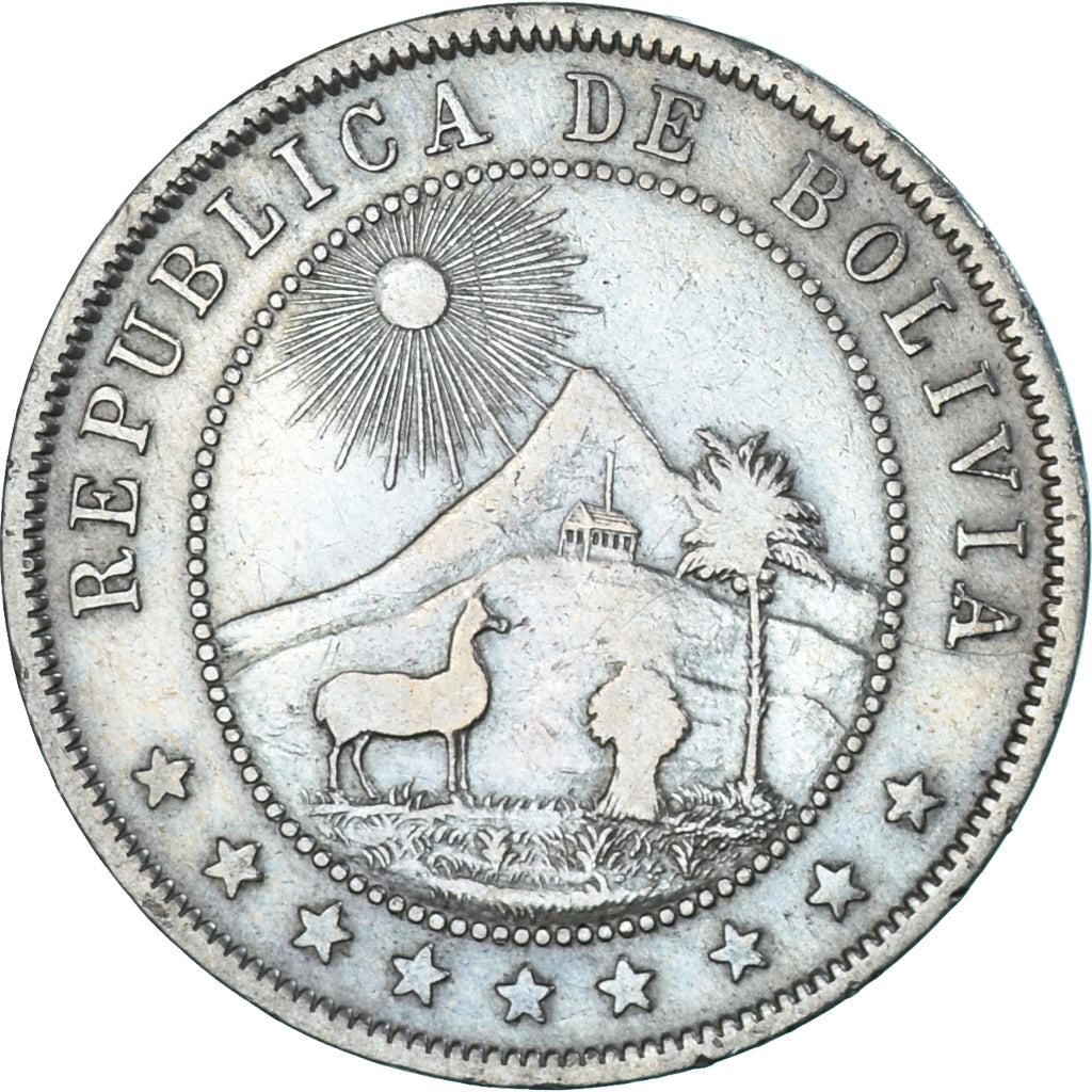 Coin, Bolivia, 10 Centavos, 1907
